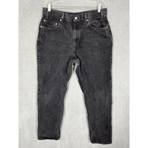 Vintage Levis 550 Jeans Mens 36x32 Black Denim Relaxed Fit Straight Leg